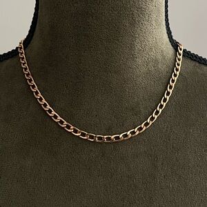 Vintage Christian Dior Gold Tone Chain Link Stackable Necklace Signed